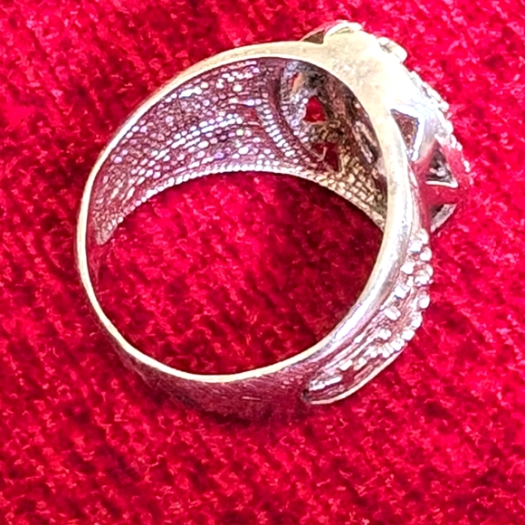 SILVER BOLD SAINT GEORGE & THE DRAGON MAN'S SIGNET WITH RELIGIOUS MOTYVS - Picture 6 of 9